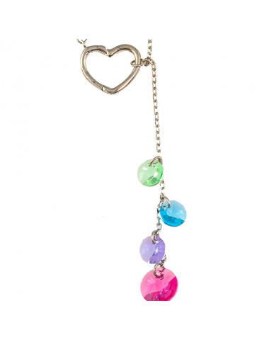 Silver 925 Heart Shaped Necklace with Swarovski Crystals