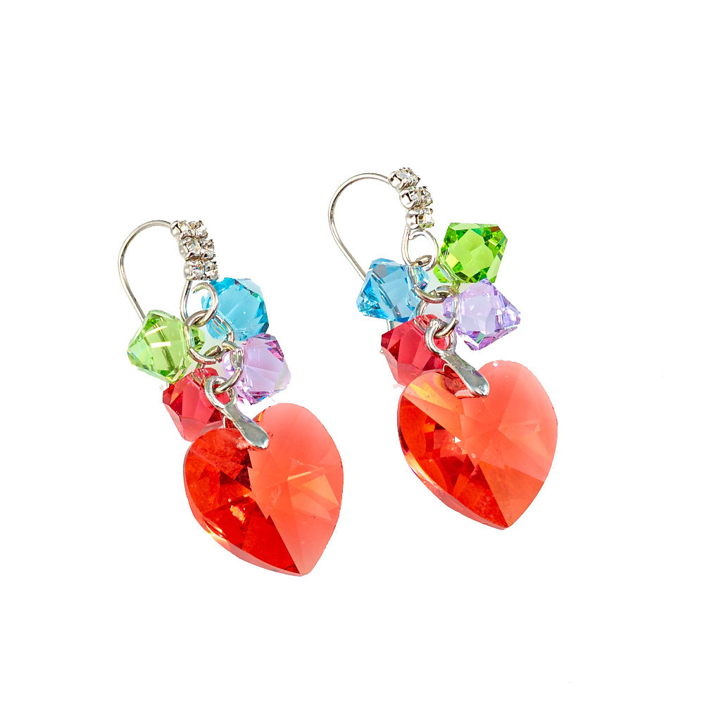 2023 Korean New Zirconia Bowknot Big Crystal Heart Earrings For Women  Luxury Jewelry Cute Bear Statement Pendientes Brincos
